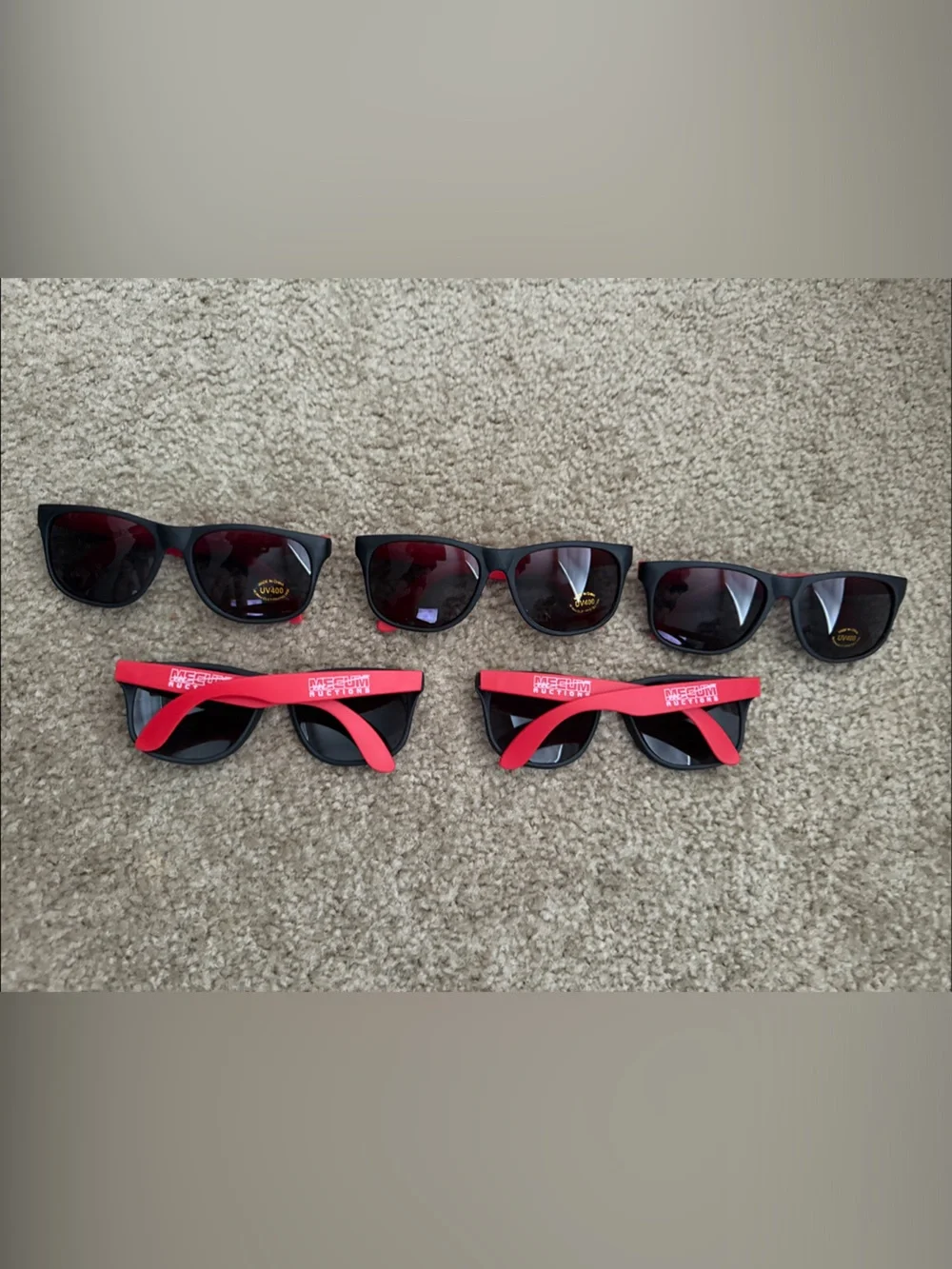 Mecum Auto Auction Classic Black & Red Men's Sunglasses Pack